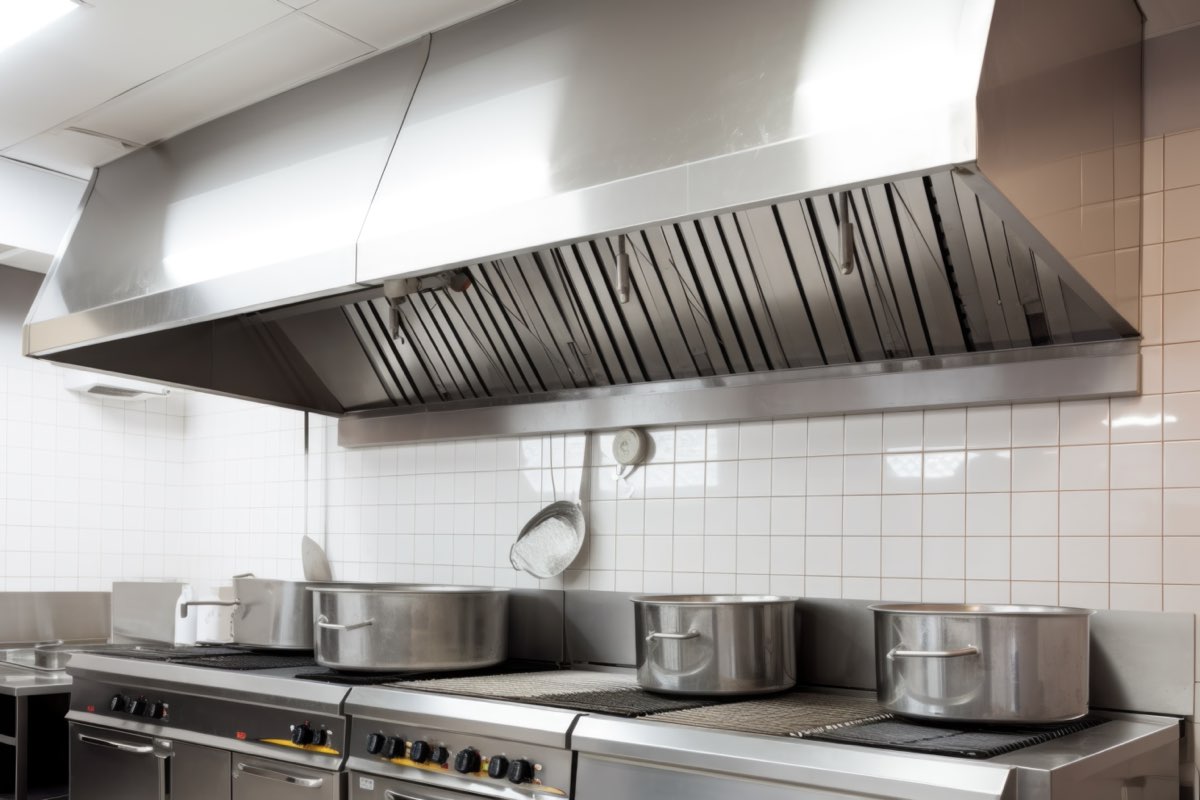 commercial kitchen stove exhaust hood